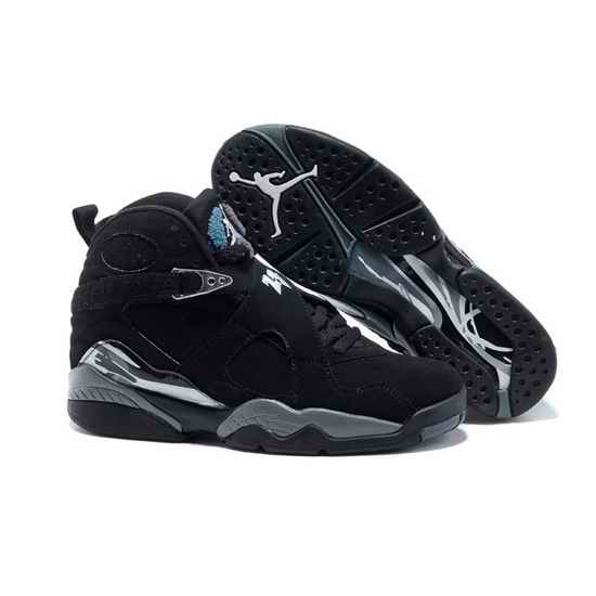 Air Jordan 8 Men Shoes Black Gray